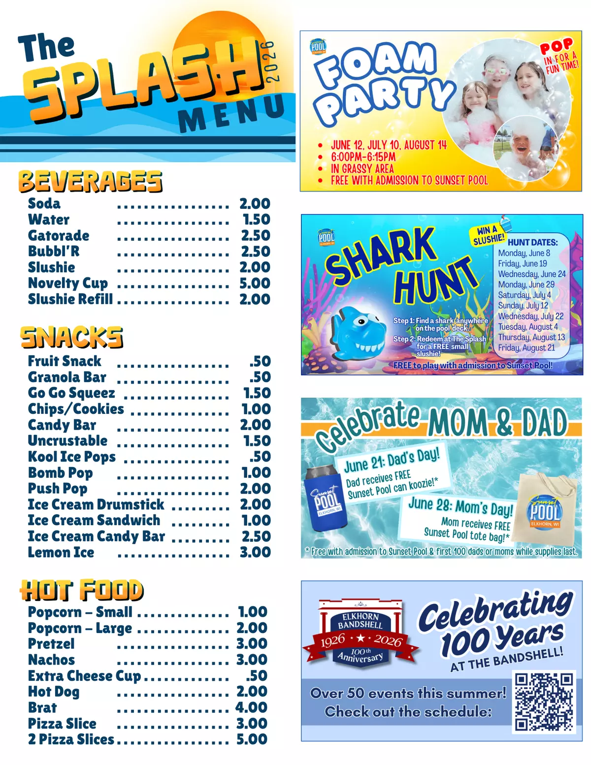Splash Menu